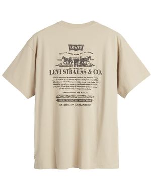 Levi's Camiseta Extragrande De Estilo Vintage Con Estampado Gráfico Trasero Satisfaction Guarantee De -Neutro - Multicolor