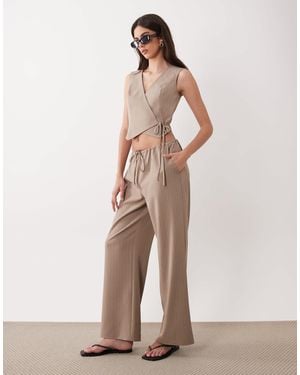 Miss Selfridge Tailored Pull On Pants - Natural