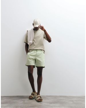 Mango – klassische seersucker-shorts - Grün