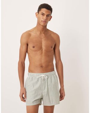 ASOS Seersucker Swim Shorts - White