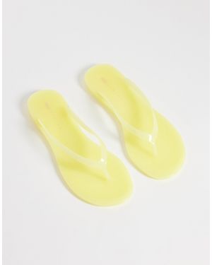 ASOS Foxton Jelly Flip Flops - Yellow