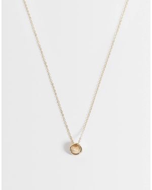 ASOS Feine kette mit rundem anhänger - Weiß