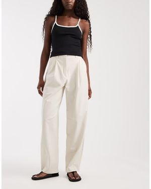 ASOS Getailleerde Arch Barrel Broek - Naturel
