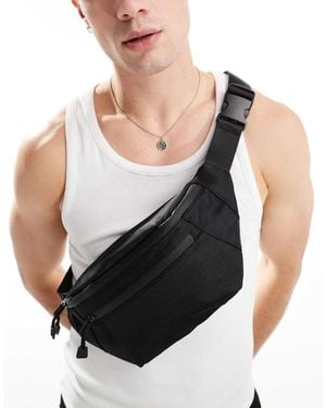 River Island Nylon Double Zip Fanny Pack - Black