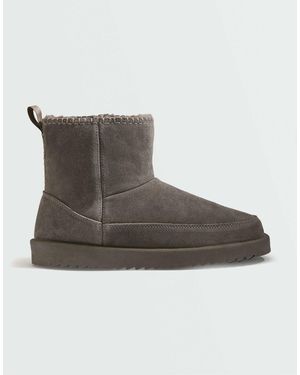 Oysho Leder-stiefeletten - Braun