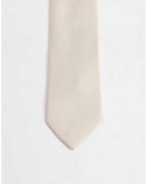 ASOS Textured Satin Tie - White