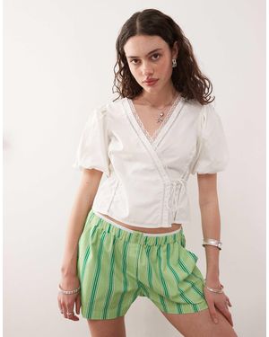 Collusion Wrap Front Top - Green