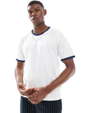 Jack & Jones – ringer-t-shirt - Weiß