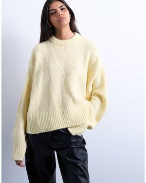 TOPSHOP Knitted Wool Blend Fluffy Ultimate Jumper - Red