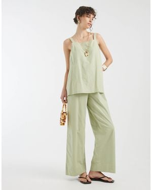 ASOS Double Layer Cami Jumpsuit - Green