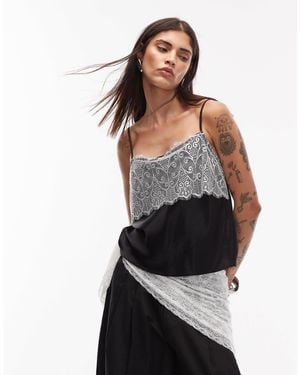ASOS Lace Trim Lingerie Cami - White