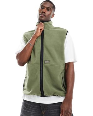 Levi's – off grid – weste aus polarfleece - Grün
