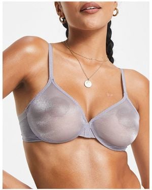 Gossard Glossies Non Padded Sheer Underwired Bra - Gray