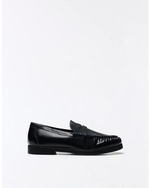 Bershka Gathered Loafers - White