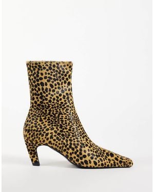 ASOS Rumi Square Toe Heeled Ankle Boots - Multicolour