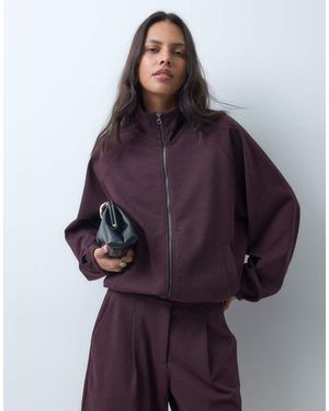ASOS Jack Met Opstaande Boord En Rits - Paars
