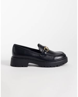 London Rebel peggy Metal Trim Chunky Loafers - Blue
