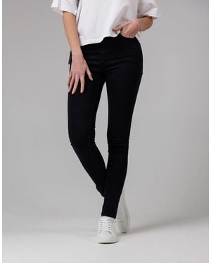 French Connection Cotton Blend Stretch High Rise Skinny Denim Jeans - Black