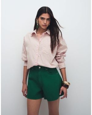 JJXX Jamie Oversized Poplin Shirt - Green