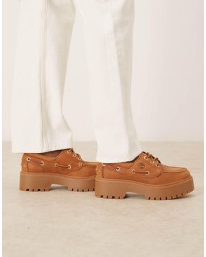 Timberland Stone Street Platform 3 Eye Boat Shoe - Natural