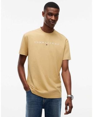 Tommy Hilfiger Linear Logo Jersey T-Shirt - Blue