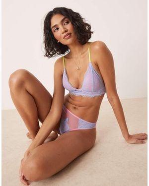 Dora Larsen Annabel Lace Padded Triangle Bra - Brown