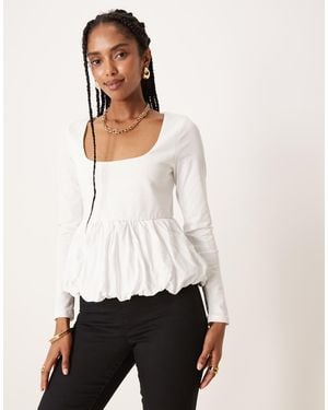 Glamorous Square Neck Tops - White