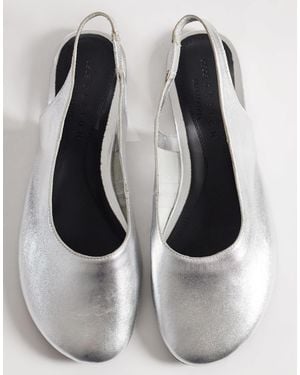 ASOS Lenza Premium Slingback Ballets - White