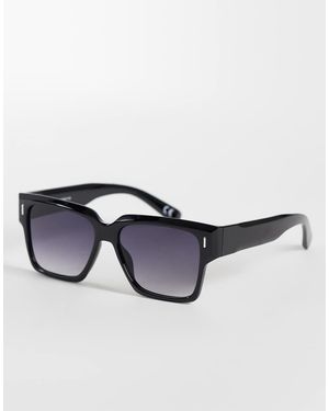 ASOS Occhiali Da Sole Squadrati Neri Con Lenti Sfumate Nere - Blu