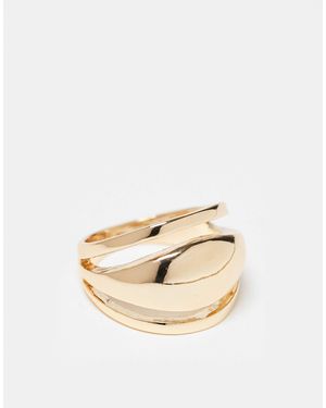 ASOS – blasenring im goldton mit lagendesign - Natur
