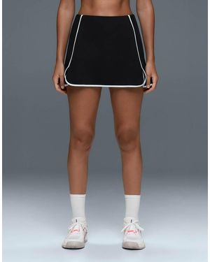 Oysho Comfortlux Short Skirt With Contrast Piping - White