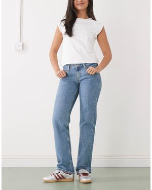 Weekday Arrow Low Waist Straight Leg Jeans - Blue