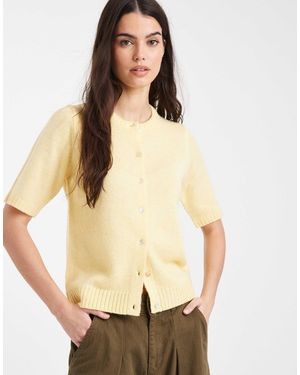 Threadbare – kurzärmlige strickjacke - Natur