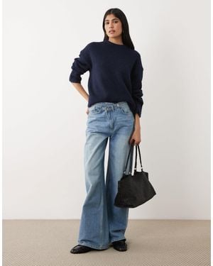 Cotton On Luxe Crew Neck Sweater - Blue