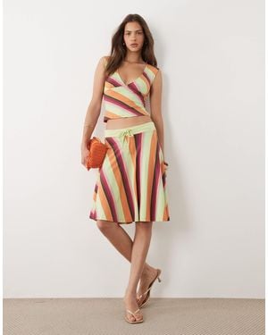 Motel Eranza Midi Skirt - White