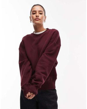 ARKET Heavyweight Terry Oversized Sweatshirt - Red