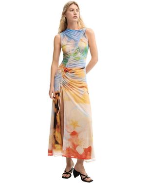 Desigual Maxikleid mit drapierung - Mehrfarbig
