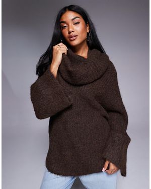 NA-KD – oversize-pullover - Braun