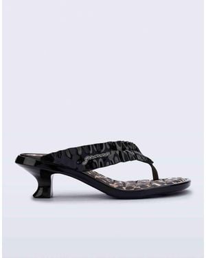Melissa X Ganni Thong Kitten Heel - White
