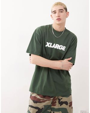 X-Large T-shirt avec logo imprimé sur l'avant - Vert
