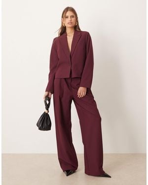 Y.A.S High Waisted Tailo Pants Co-ord - Red
