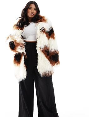 Glamorous Faux Fur Coat - Black