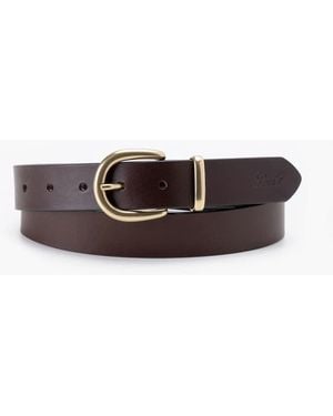 Levi's Horse Shoe Buckle Leather Belt - Brown