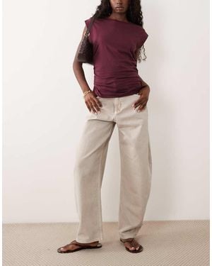 ASOS Jeans Bombati Color Tortora - Marrone