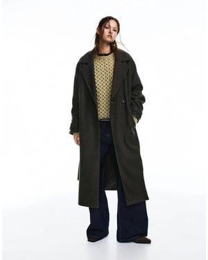 Pull&Bear Cappotto Lungo Testurizzato - Nero