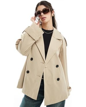 ASOS Short Trench Coat - Natural