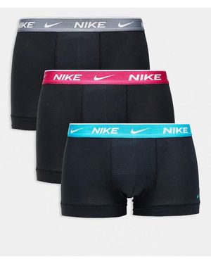 Nike Everyday Cotton Stretch 3 Pack Trunk - Blue