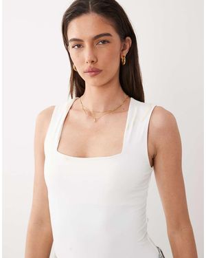 New Look Square Neck Bodysuit - White