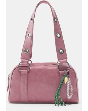 Pull&Bear Embellished Shoulder Bag - Pink