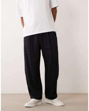 Bershka Super baggy Rustic Trousers - White